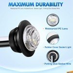 Nilight 10 PCS Round LED Clearance Marker Lights