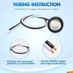 Nilight 10 PCS Round LED Clearance Marker Lights