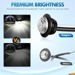 Nilight 10 PCS Round LED Clearance Marker Lights