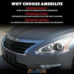 2013-2015 Altima Chrome Projector Halogen Headlights Pair