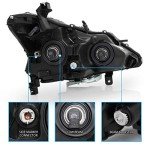 2013-2015 Altima Chrome Projector Halogen Headlights Pair