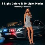 8PCS Remote Control Wireless LED Strobe Lights