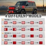 Raryloy Wireless Red Beacon LED Trailer Lights 2PCS