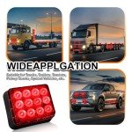 Raryloy Wireless Red Beacon LED Trailer Lights 2PCS