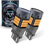 Amber LED Turn Signal Bulbs with Built-in Resistor