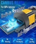Amber LED Turn Signal Bulbs with Built-in Resistor