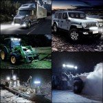 NAOEVO 12" LED Light Bar & 2 LED Pod Lights