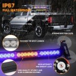 35" Amber Blue LED Traffic Advisor Light Bar
