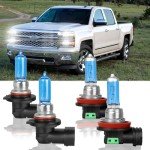 Chevy Silverado Halogen Headlight Bulbs Kit - 4 Pack