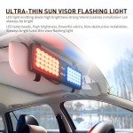 Nilight 48LED Red Blue Visor Strobe Lights