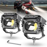 Nedriove 6500K LED Motorcycle Fog Lights