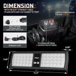 Nilight 48LED Red Blue Visor Strobe Lights