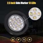 8Pcs Amber LED Side Marker Lights for Trucks