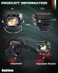 Nedriove 6500K LED Motorcycle Fog Lights