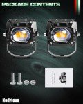 Nedriove 6500K LED Motorcycle Fog Lights