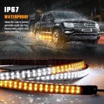2PCS 70-Inch Waterproof Emergency Strobe Light Strips