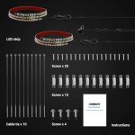 2PCS 70-Inch Waterproof Emergency Strobe Light Strips