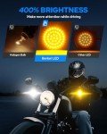 Benlari 1157 LED Motorcycle Turn Signal Bulbs - 2PCS