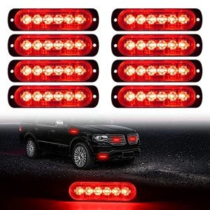 DIBMS 8x Red LED Emergency Strobe Light Bar