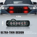DIBMS 8x Red LED Emergency Strobe Light Bar