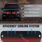 DIBMS 8x Red LED Emergency Strobe Light Bar