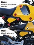KEMIMOTO Red Verge Washers for Grom Motorcycles