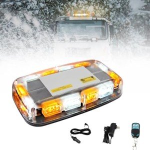 Rechargeable Amber White Strobe Light for Vehicles