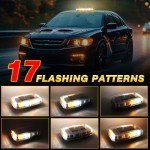 Rechargeable Amber White Strobe Light for Vehicles