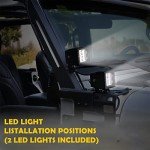 A-Pillar LED Light Bar Mount for Jeep Wrangler & Gladiator
