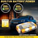 Rechargeable Amber White Strobe Light for Vehicles
