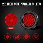 10 Pack of 2-Inch LED Trailer Marker Lights