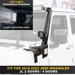 A-Pillar LED Light Bar Mount for Jeep Wrangler & Gladiator