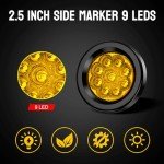 10 Pack of 2-Inch LED Trailer Marker Lights