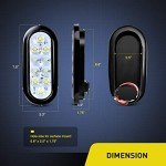 Nilight 6 Inch Oval White LED Trailer Lights