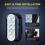 Nilight 6 Inch Oval White LED Trailer Lights