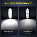 Nilight 6 Inch Oval White LED Trailer Lights