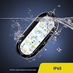 Nilight 6 Inch Oval White LED Trailer Lights