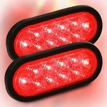 Red LED Oval Stop/Turn/Tail Lights for Trucks