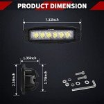 YITAMOTOR 2PC 7" LED Light Bar Pods