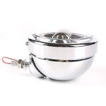 Chrome Motorcycle LED Fog Lamp Set - 4.5 Inch