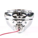 Chrome Motorcycle LED Fog Lamp Set - 4.5 Inch