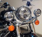 Chrome Motorcycle LED Fog Lamp Set - 4.5 Inch