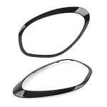 Glossy Black Headlight Covers for BMW Mini Cooper