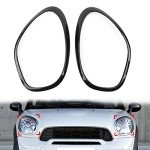 Glossy Black Headlight Covers for BMW Mini Cooper