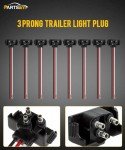 Partsam 8X 3-Prong Trailer Light Harness