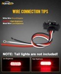Partsam 8X 3-Prong Trailer Light Harness