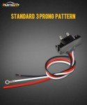 Partsam 8X 3-Prong Trailer Light Harness