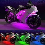 8PCS App-Controlled RGB Motorcycle Underglow Light Kit