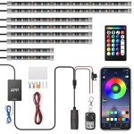 8PCS App-Controlled RGB Motorcycle Underglow Light Kit