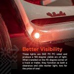 10pc 3/4" Red LED Marker Lights for Trailers